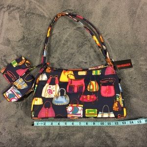 NWT Behringer Purse; Cute Purse Print Material